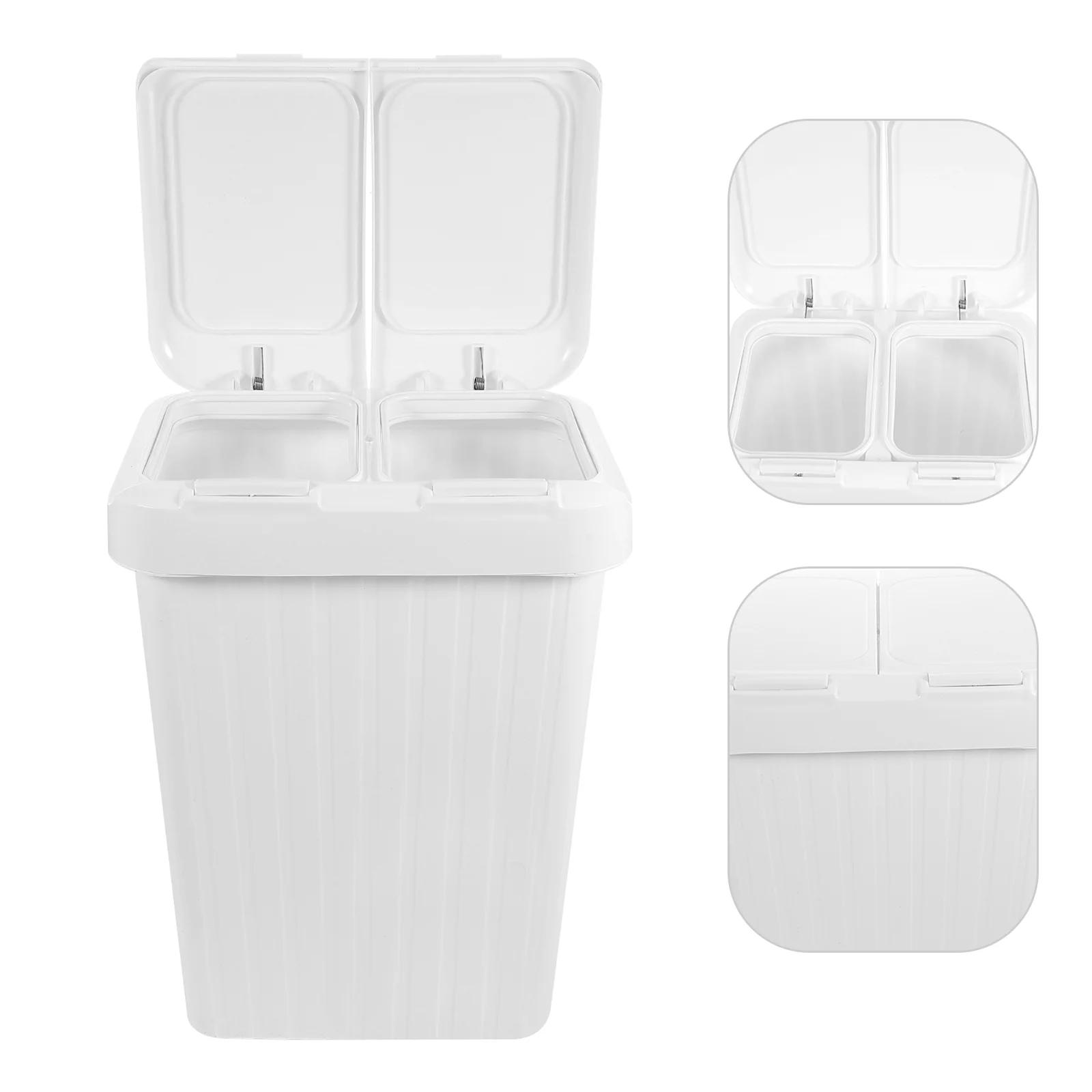 

Can Trash Kitchen Bin Garbage Waste Container Compost Bathroom Dual Paper Lidrecycling Countertop Basket Bins Office Double