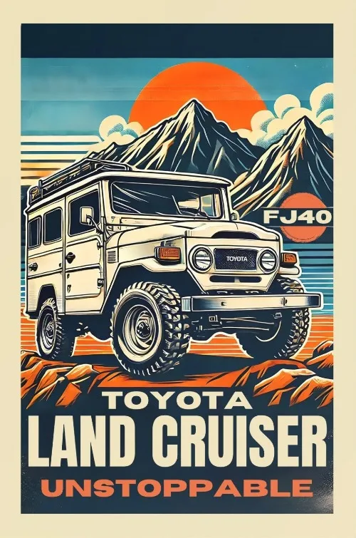 

Classic Muscle Cars Poster Born To Run Off-road Vehicle Car Wall Decor Vintage Car AD Prints Auto Retro Wall Art Canvas Poster