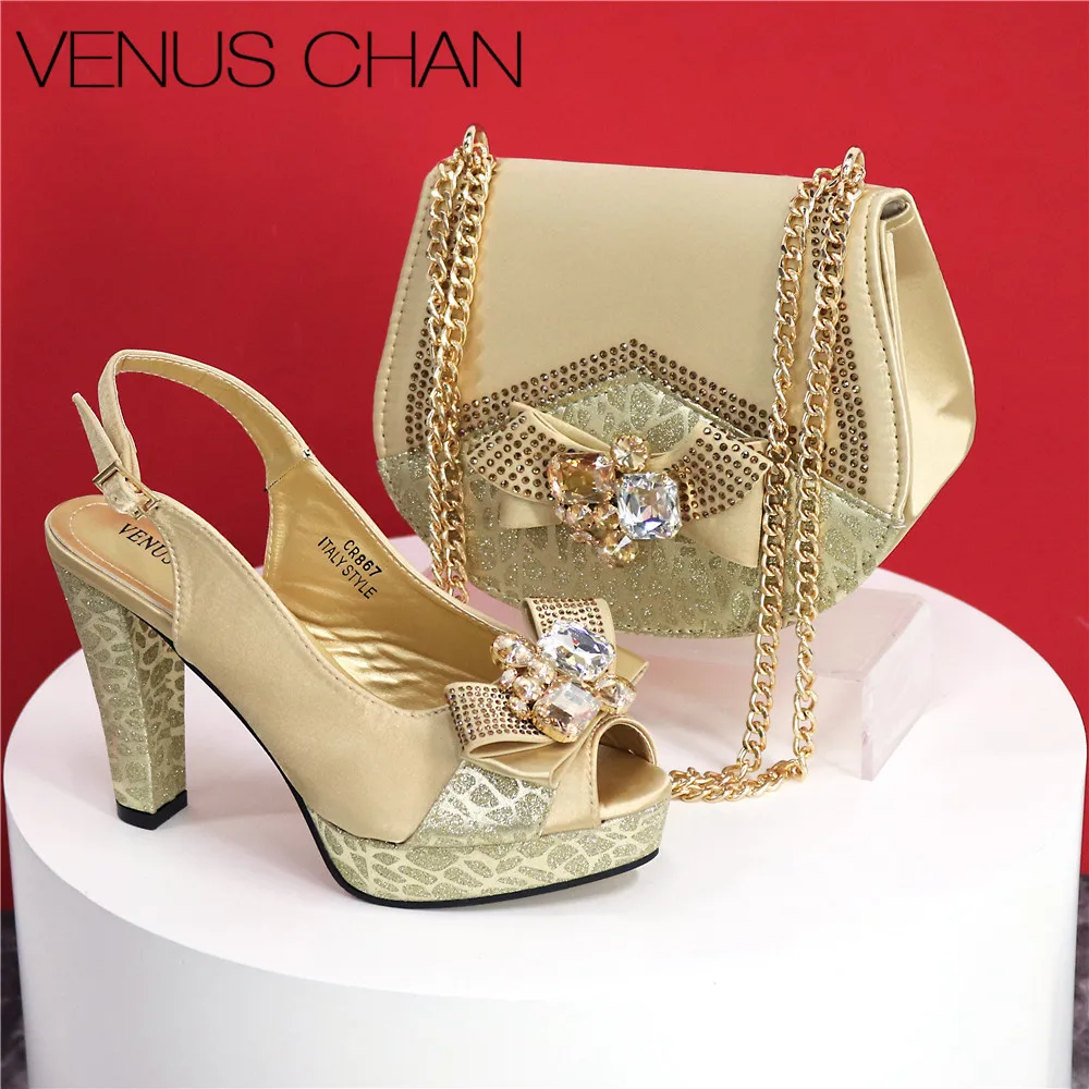 Итальянские дизайнерские туфли и сумки подходящий комплект женских туфель на