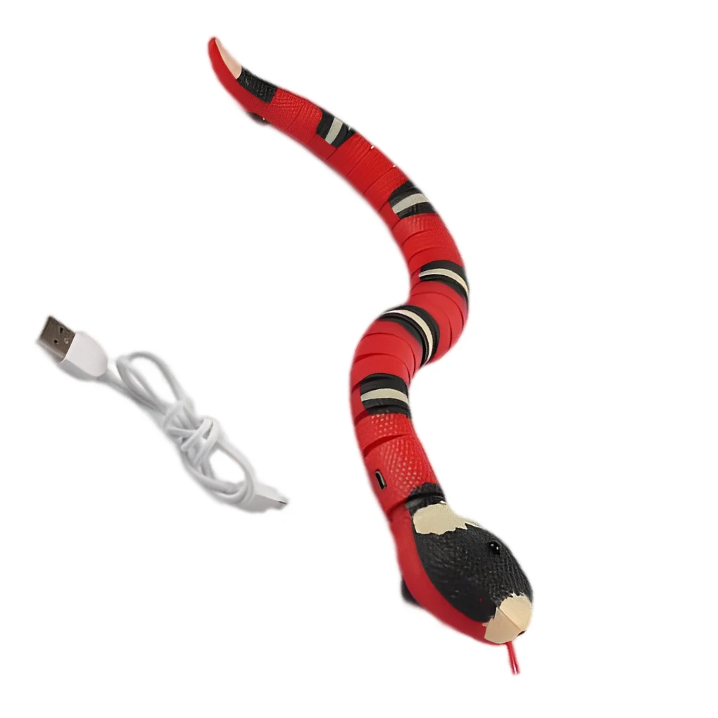 

Электрическая Индукционная Игрушка-змея, интеллектуальное восприятие змей, забавные USB заряжаемые игрушки для домашнее животное, аксессуары для собак