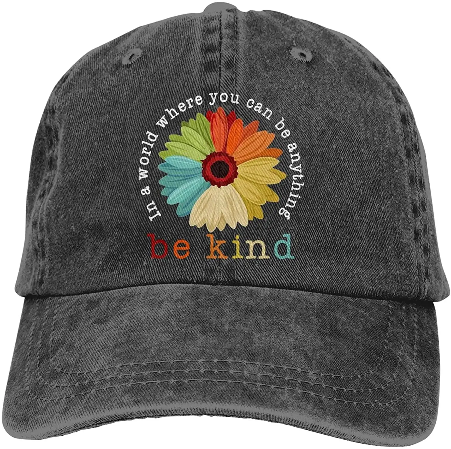

Регулируемая потертая Мужская бейсболка Be Kind