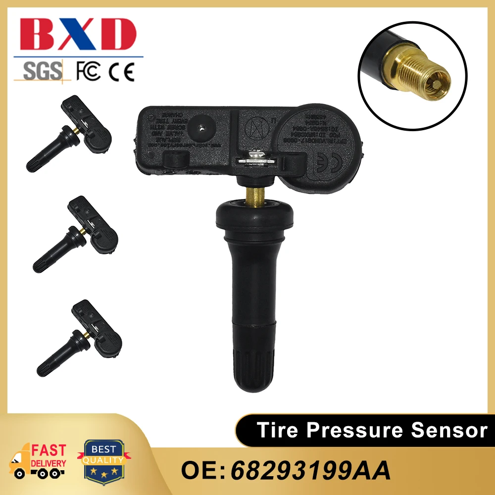 

1/4PCS 433Mhz Tire Pressure Sensor 68293199AA For Dodge RAM Series Jeep Scrambler Wagoneer