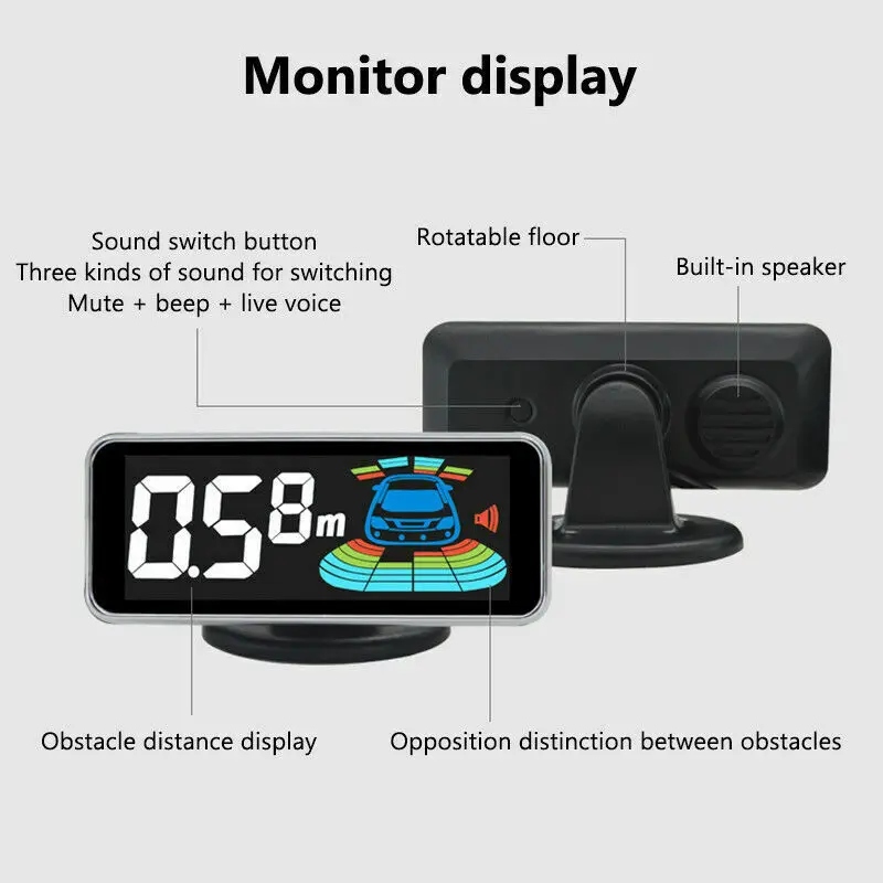

Car Reverse Sensors LCD For Car Accessories Car Display Dual CPU Parking