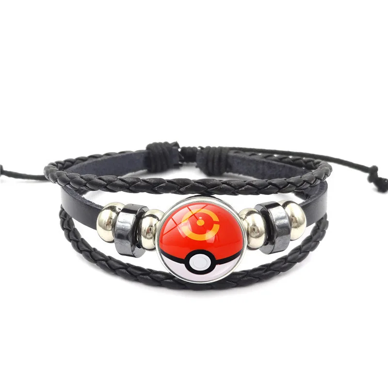 

Pokemon Pikachu Time Stone Bracelet Girl Anime Peripheral Handmade Multilayer Beaded Weaving Hand Jewelry Gift
