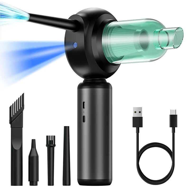 

Handheld Wireless Electric Air Blower With LED Light For PC Laptop Keyboard Camera Cleaning Home Car