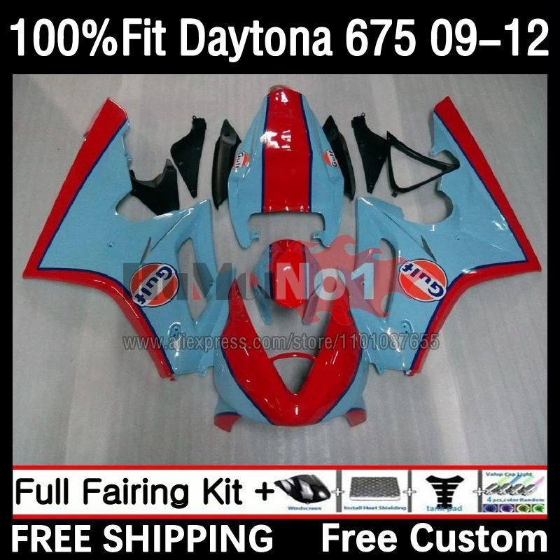 

Injection Mold Fairing For Daytona 675 09 10 11 12 46No.20 Daytona675 Daytona 675 2009 2010 2011 2012 OEM Body Kit Cyan Red