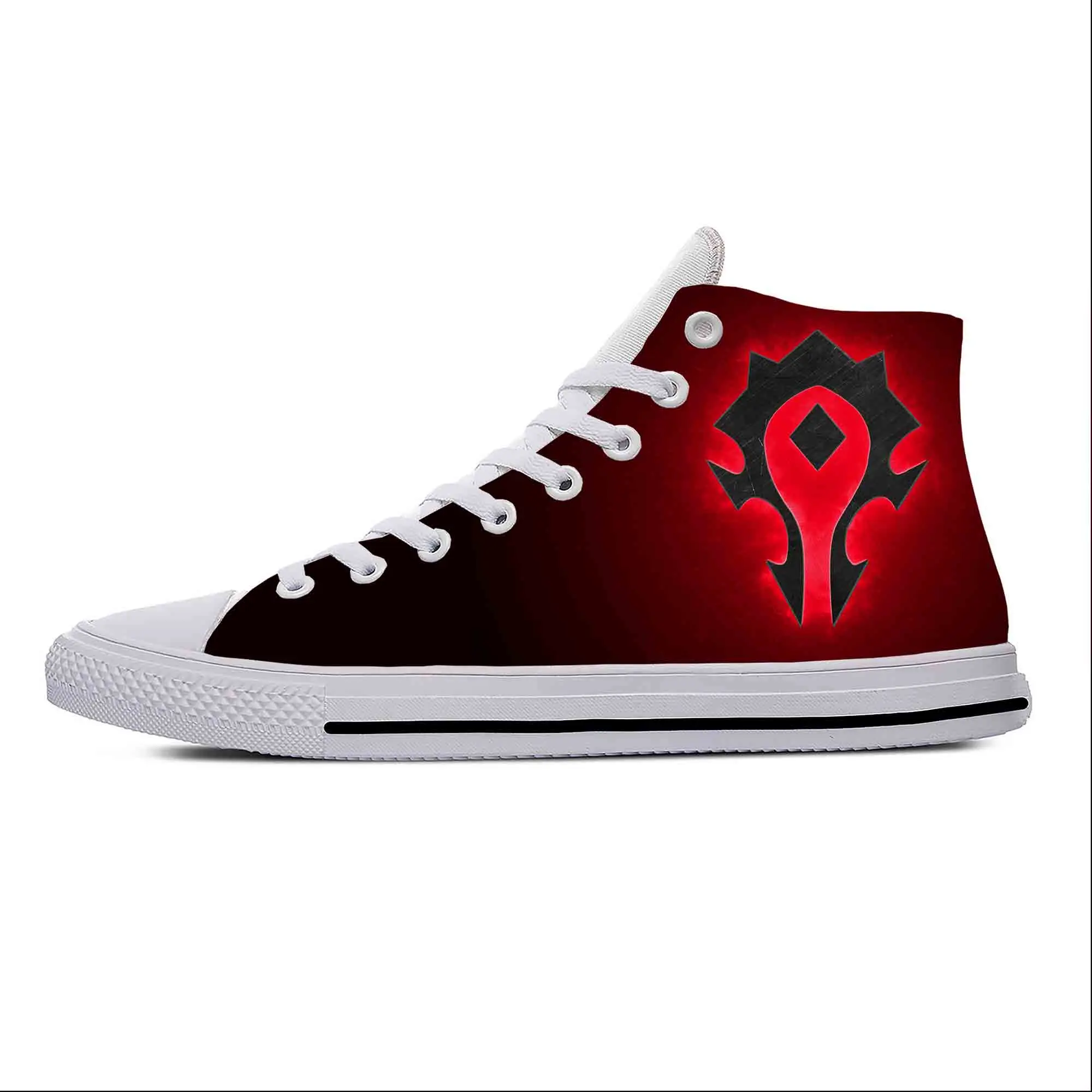 

Wow Anime Game Cartoon World Of Warcraft Horde Casual Cloth Shoes High Top Lightweight Breathable 3D Print Men Women Sneakers