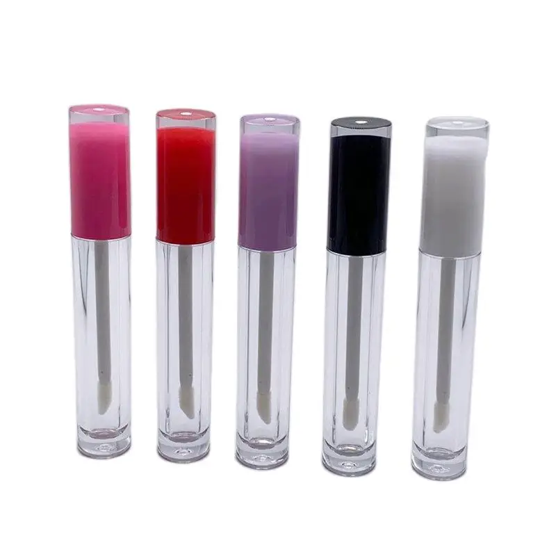

Wholesale Custom Label 5ML Lipgloss Packaging Round Clear Lip Gloss Tubes Bottles Empty Lipgstick Tube Lip Blam Bottle Container