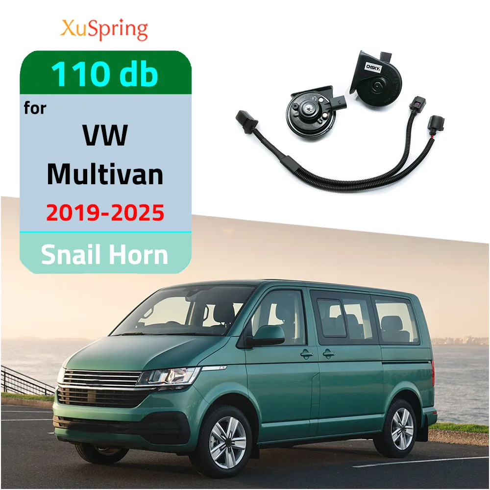 Фото Для VW Multivan 2019-2025 автомобильный звуковой сигнал в виде улитки, аксессуары, модифицированный твитер, высокий бас, Стайлинг №1