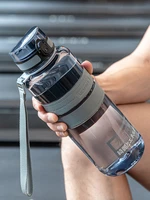 large capcity water bottle 1l1 5l2l sport bottles with rope outdoor fitness running gym training bpa free plastic kettle