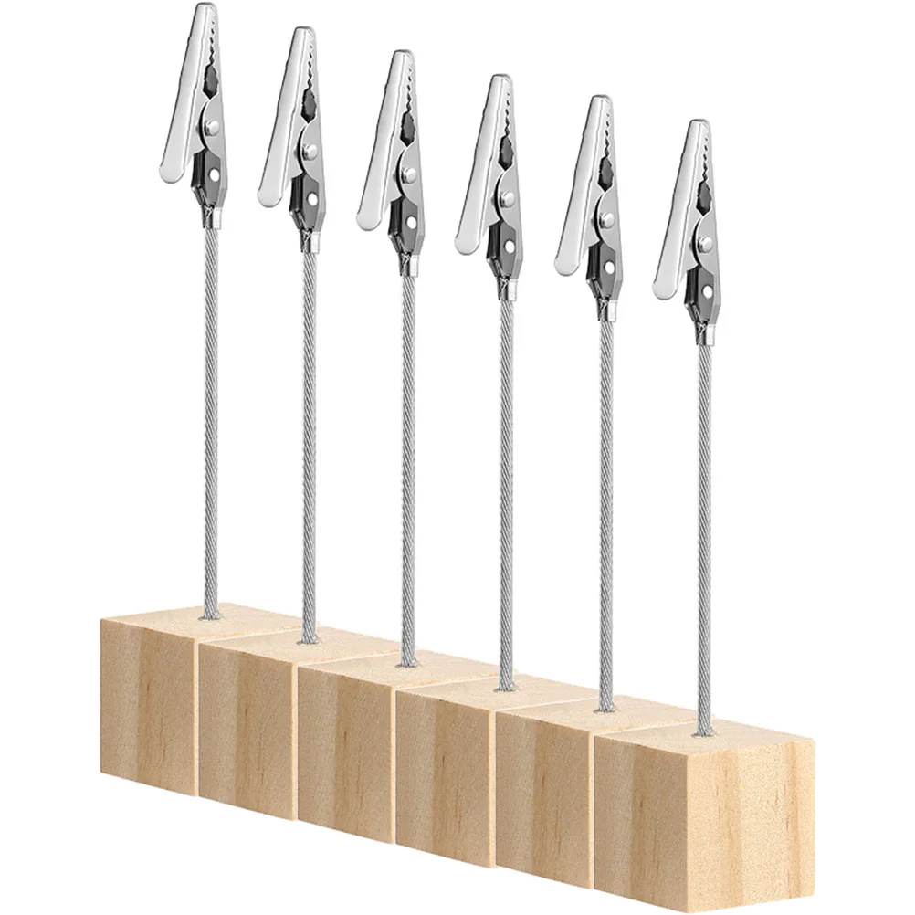

Holder Tableholders Stand Name Photo Clips Place Number Pictures Memo Rustic Wedding Wooden Cube Banquet
