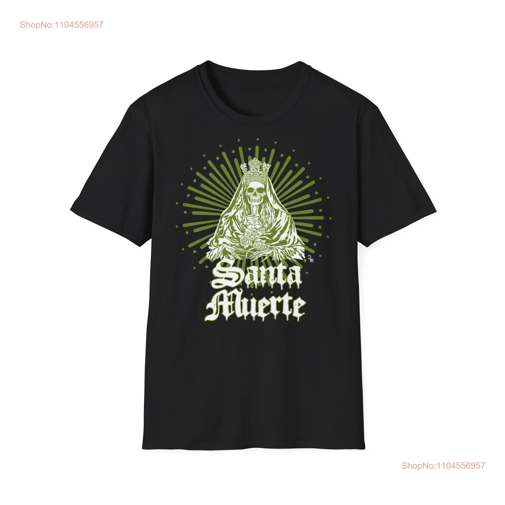 Футболка Santa Muerte NoEnName_Null короткая хлопковая |