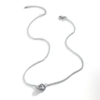 coconal fashion women simple heart shaped silver color men necklace for memorial day gift festival necklaces