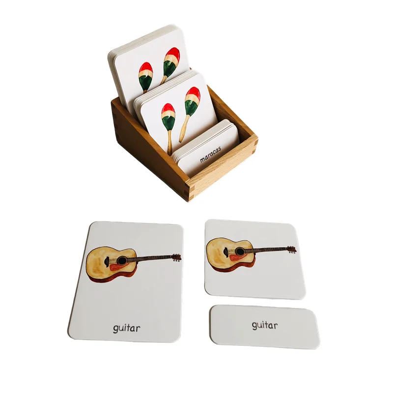 

Montessori 3 Part Cards Instruments Learning Resources for Kid Language Materials Early Childhood Education Tools Matching Game