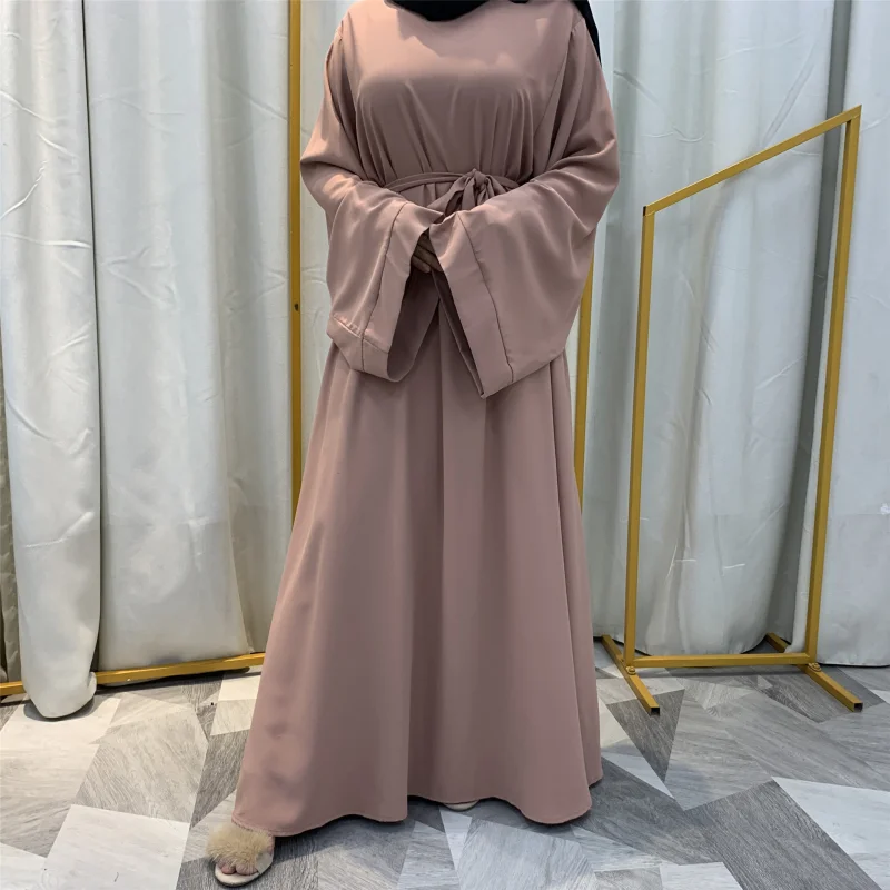 Мусульманское платье для женщин Дубай индейка мода хиджаб Абая однотонная мусульманская одежда африканские платья для женщин мусульманск...