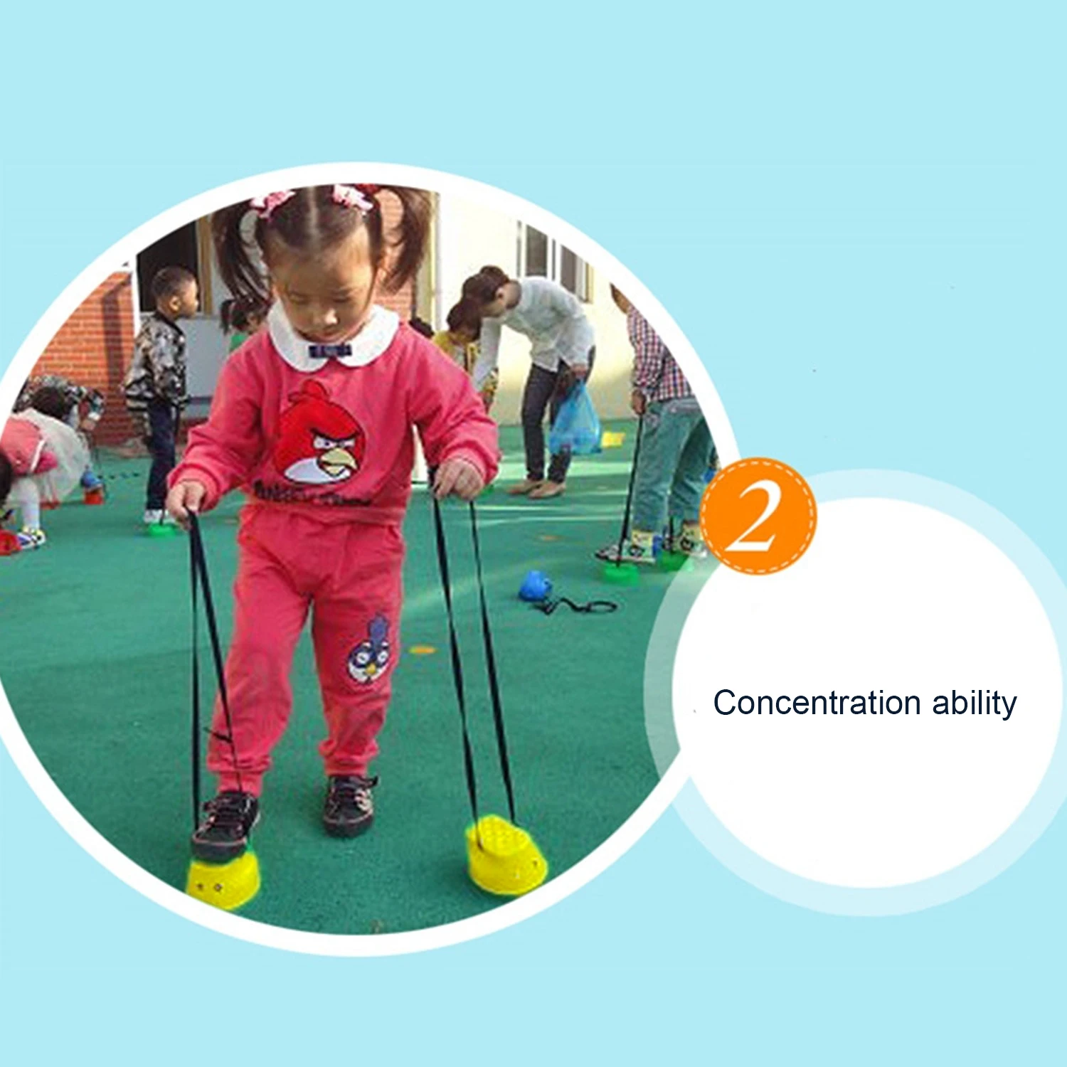 1 Pair Plastic Balance Training Equipment Smile Jumping Stilts Fun Sports Toys Outdoor Walker Sport Coordination Games for Kids | Игрушки и