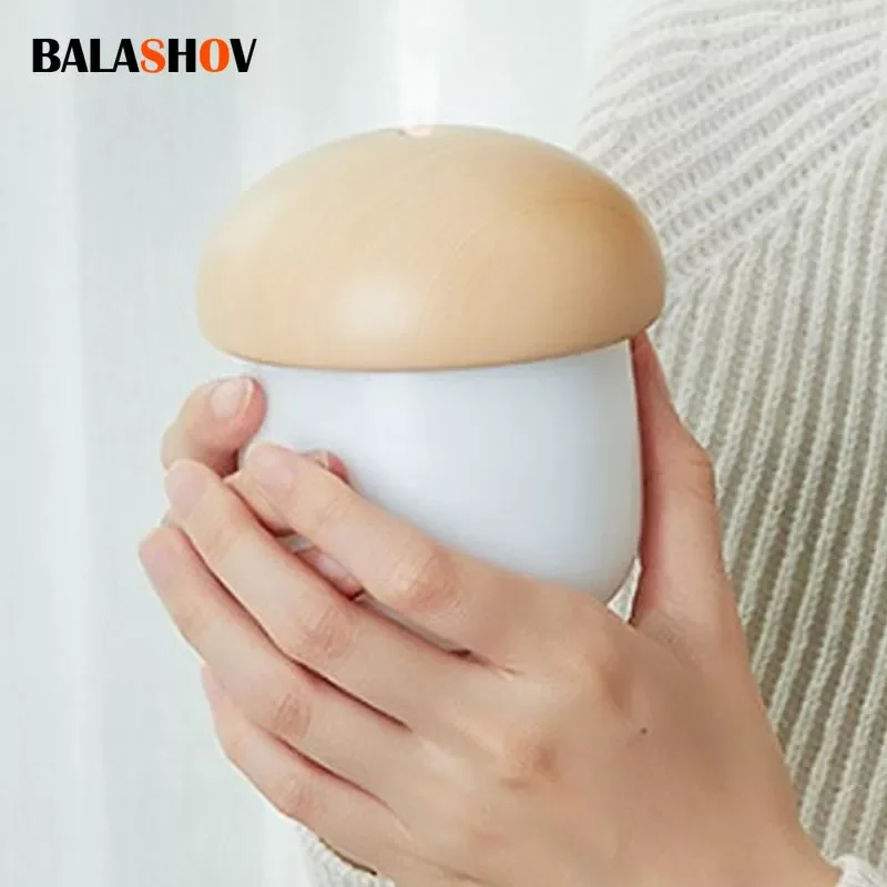 

NEW2023 250ml Portable Air Humidifier Aroma Diffuser With Night Lights Mist Maker USB Cute Mushroom Humidifiers For Home Car Off