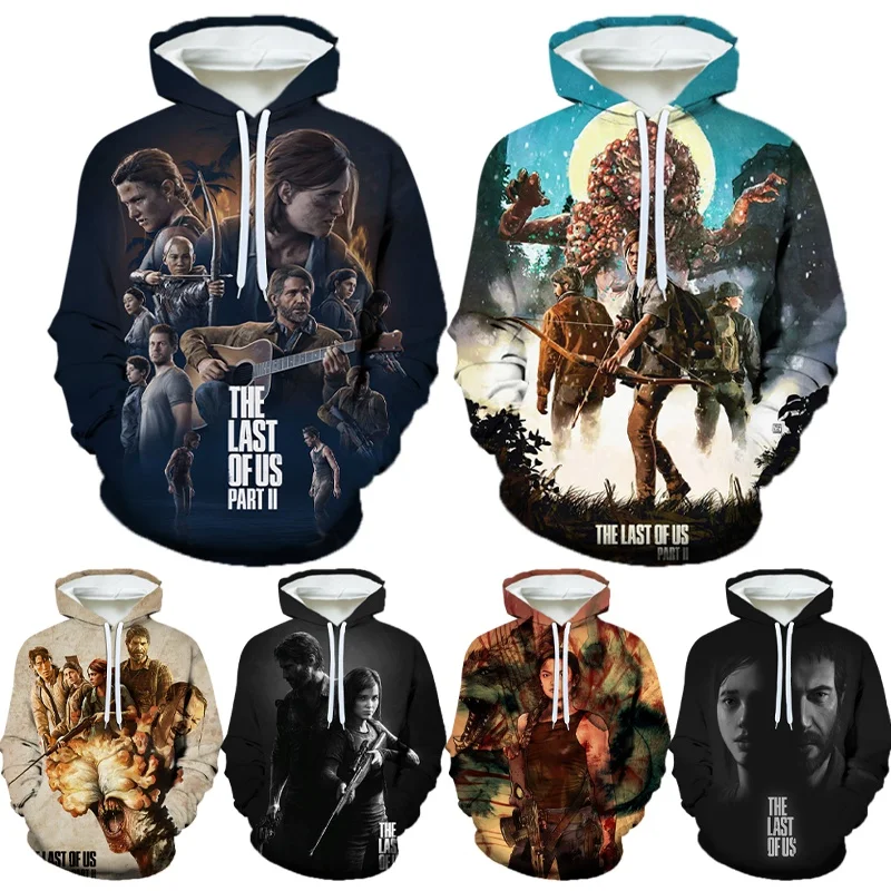 

New Men's The Last of Us 3D Printed Hoodie Fashion Popular Game Casual Unisex Sweatshirt Harajuku Pullover Hoodie