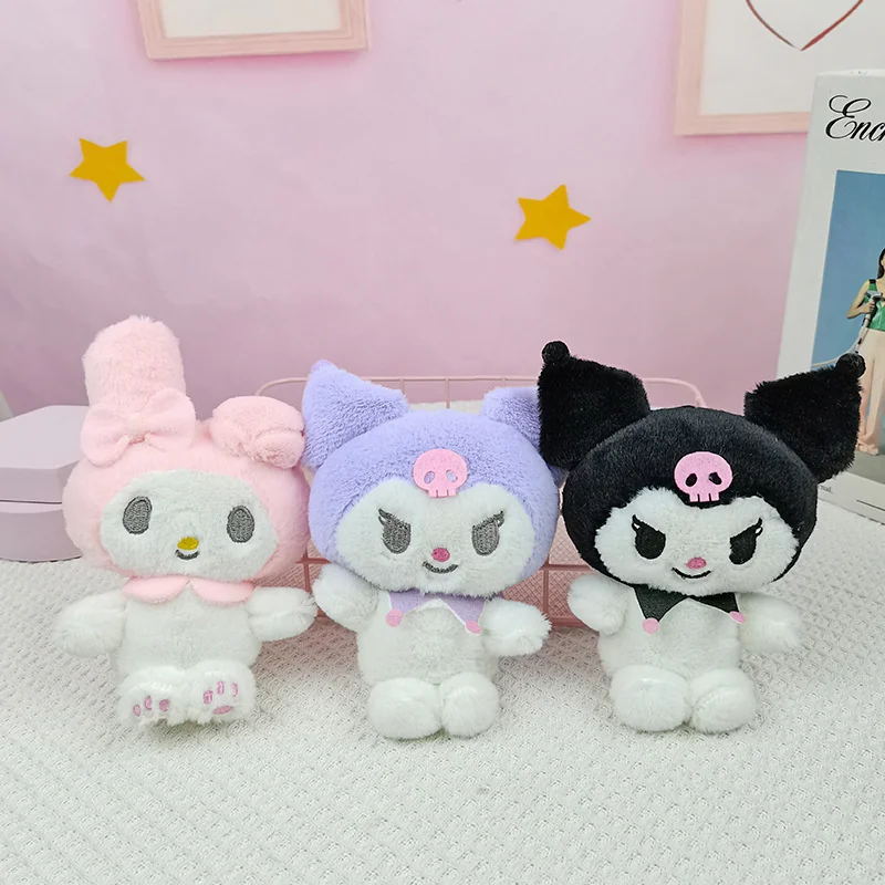 

Брелок Plushies Sanrio с Hello Kitty, плюшевые игрушки с героями мультфильмов, мой мелодия, рюкзак, подвеска, сумка, аксессуары, детский подарок