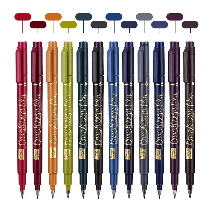 

Маркеры для каллиграфии Kissbuty, 12 цветов