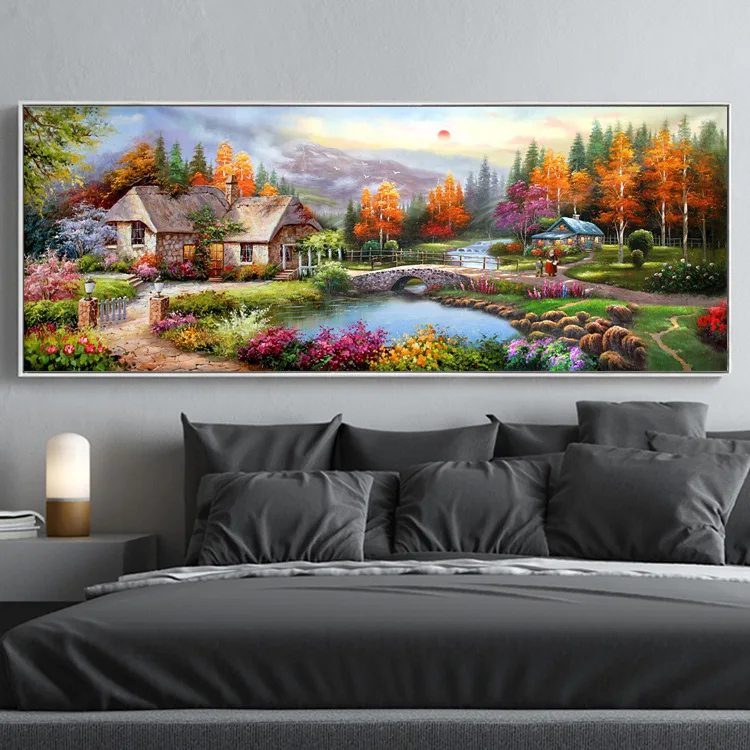 

5D Diamond Painting Dream Home Full Diamond Embroidery Large Home Decore Living Room Office Landscape Diamond Cross Stitch Kits