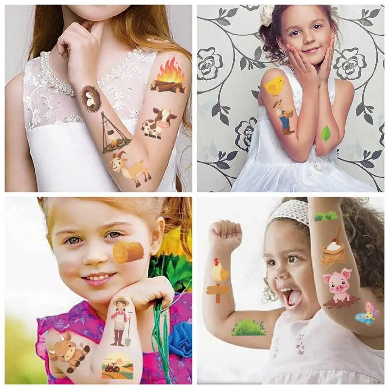 10 шт./набор временные тату-наклейки для животных