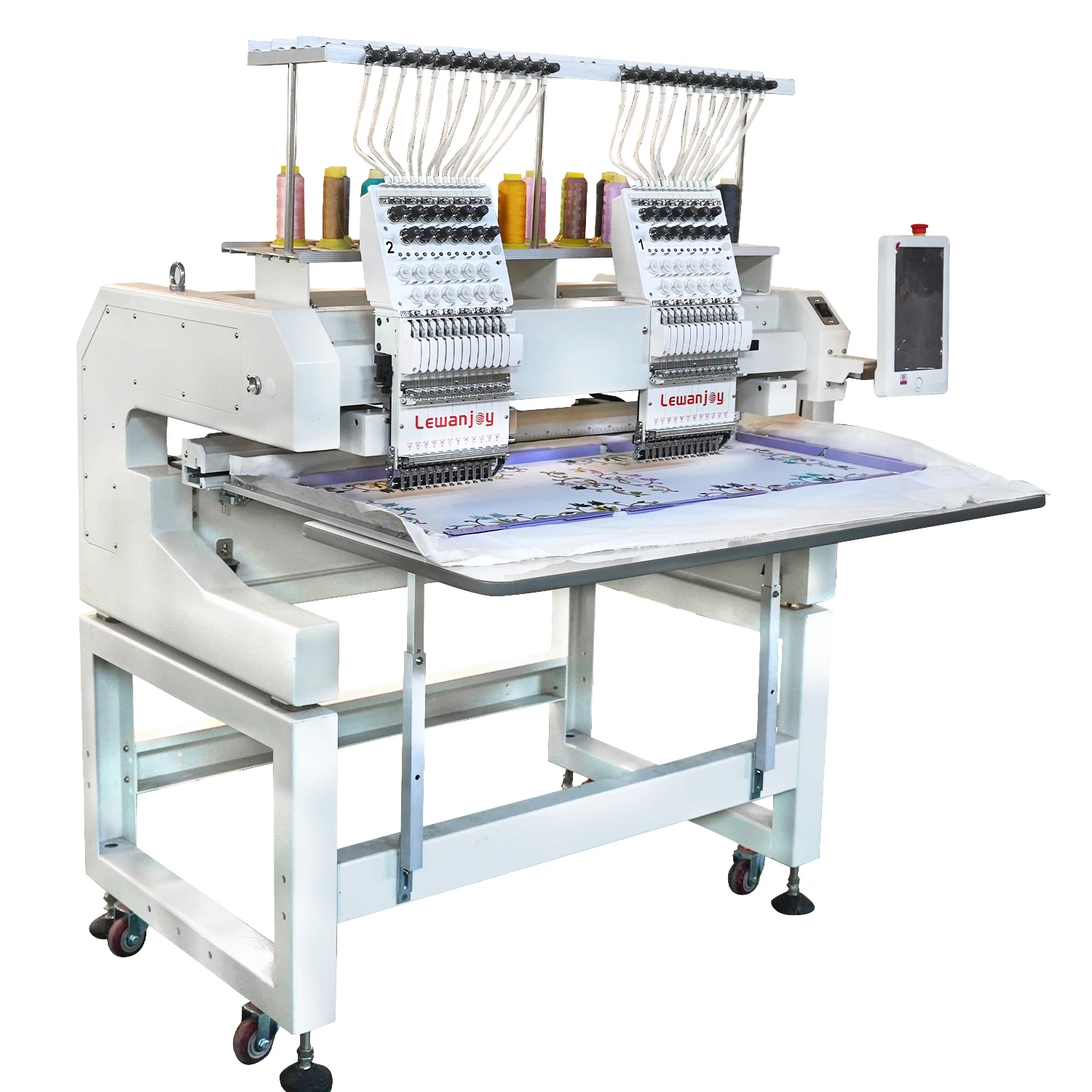 Fast Speed Industrial Embroidery Machine Two Heads Multifunctional 5 Years Warranty Free Spare Parts