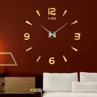 wall clock 3d frameless diy mute mirror wall stickers adjustable size easy to assemble watch number for bedroom home office deco