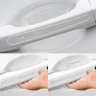 4 шт., силиконовые прозрачные наклейки на дверную ручку автомобиля