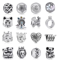 new hot sale silve color princess prince beads lion dangle charms fit original bangles fashion diy woman jewelry gifts