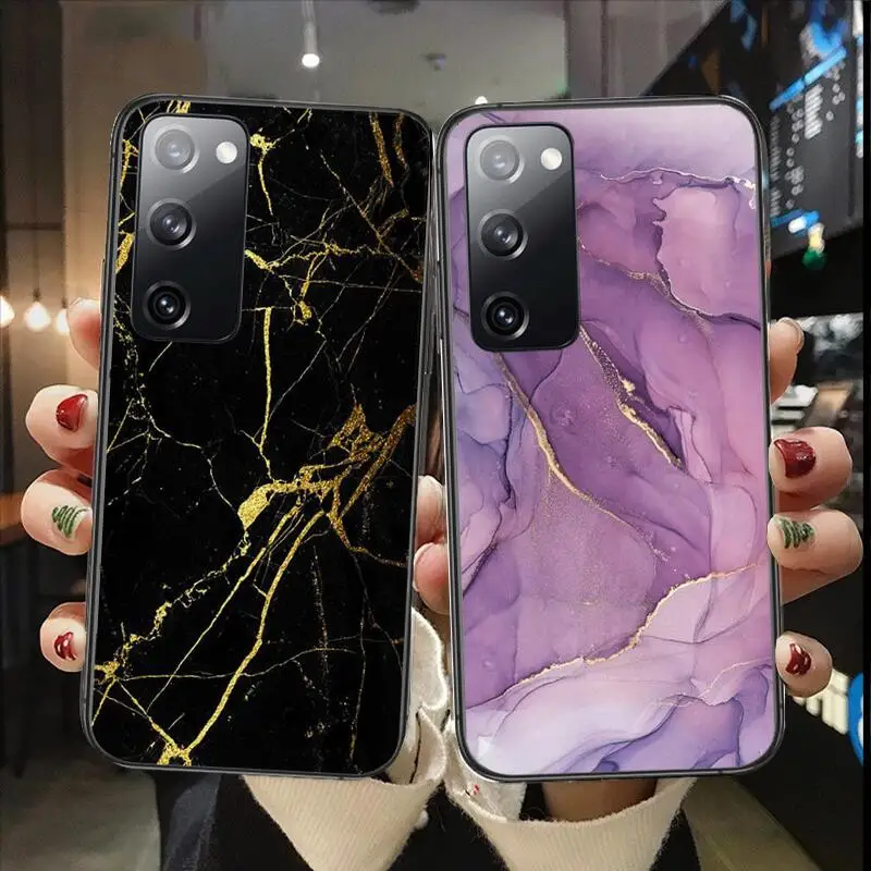 

Black white marble soft Phone case For Samsung Galaxy S30 s21 fe s20 s7 s5 s8 Plus s9 s10 s10e s21 Ultra Note 10 lite Phone cove