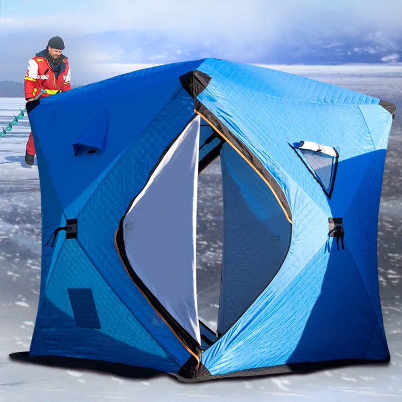 

Высококачественные уличные водонепроницаемые утолщенные и хлопковые палатки для подледной рыбалки, рыболовная палатка bivvy для зимней рыба...