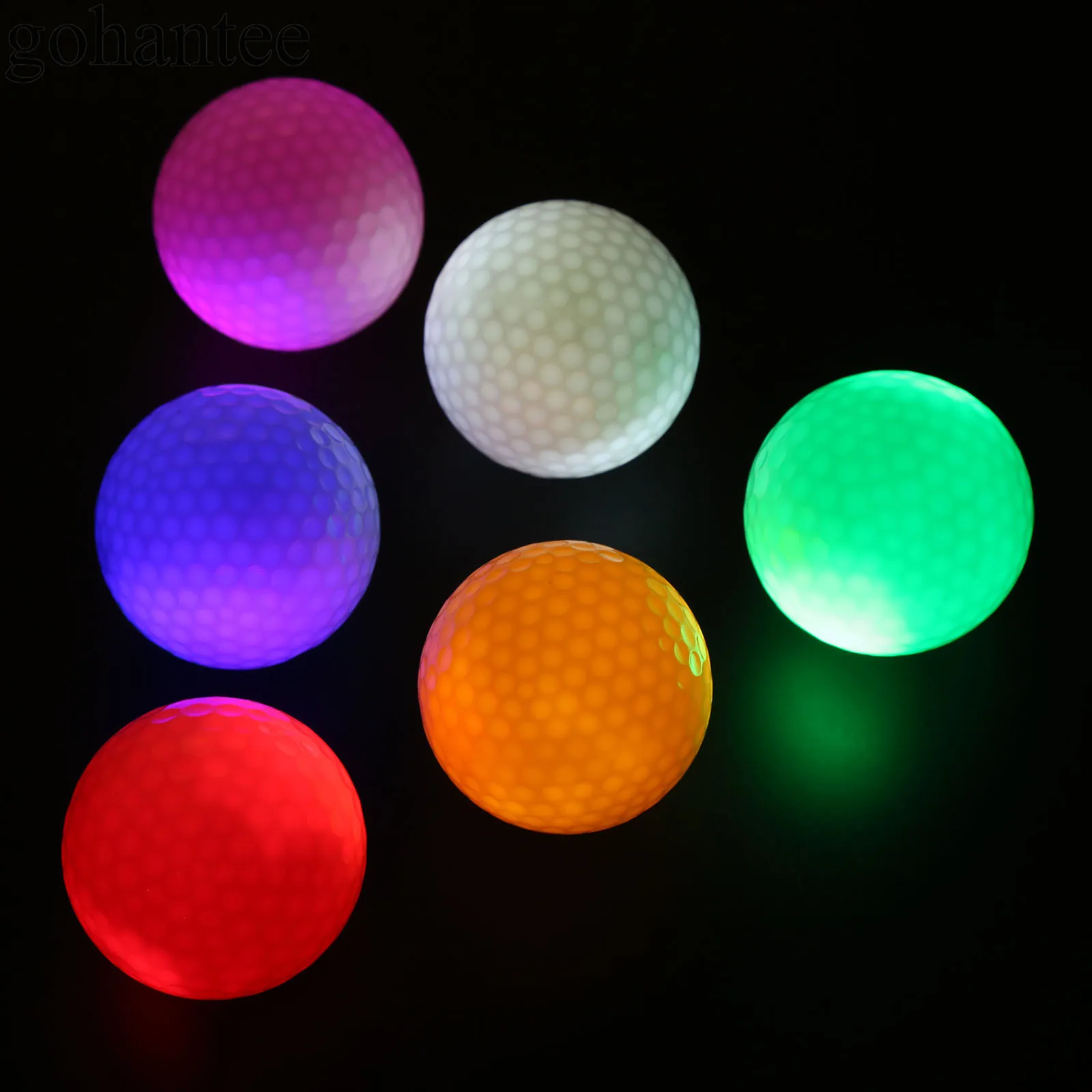 S With Box Night Training Golf Practice Ball 42.6mm Dia Surlyn Golf Balls 6 Colors Balle De Golf Gift