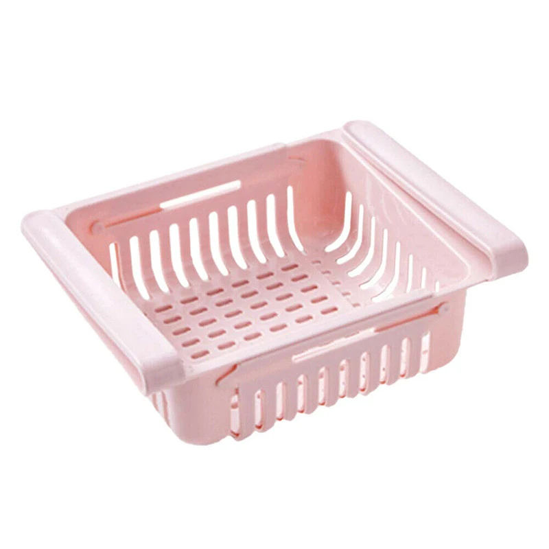 

2pcs/3pcs Refrigerator Multi-functional Partition Layer Sorting Storage Rack Fresh-keeping Pull-out Sorting Storage Box Rack