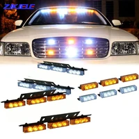 69 led strobe police lights for car emergency grill warning lamp 12v motorcycle fireman flasher fso flashlight car accessories