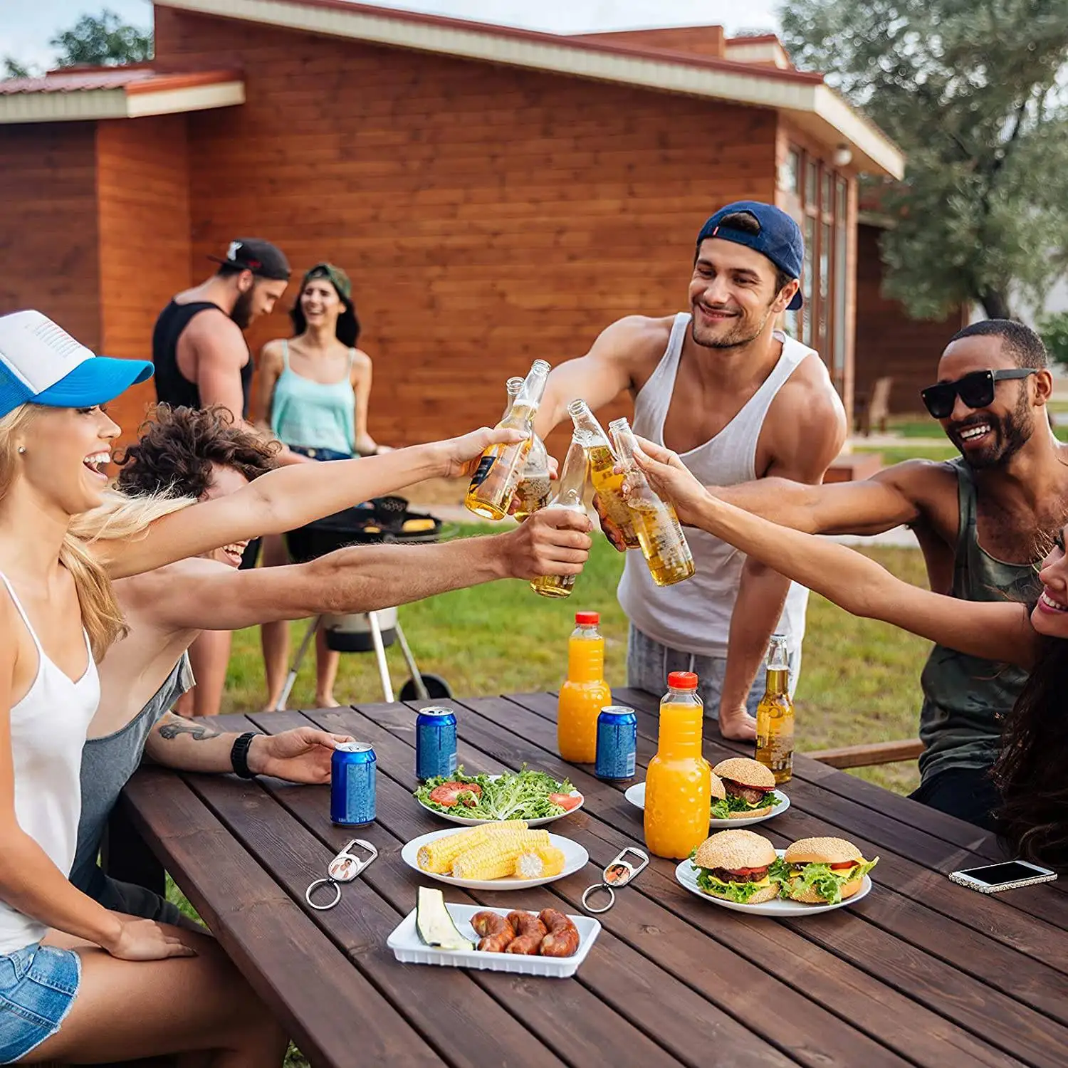 10 шт. сублимационный пустой брелок металлическая открывалка для бутылок ключей