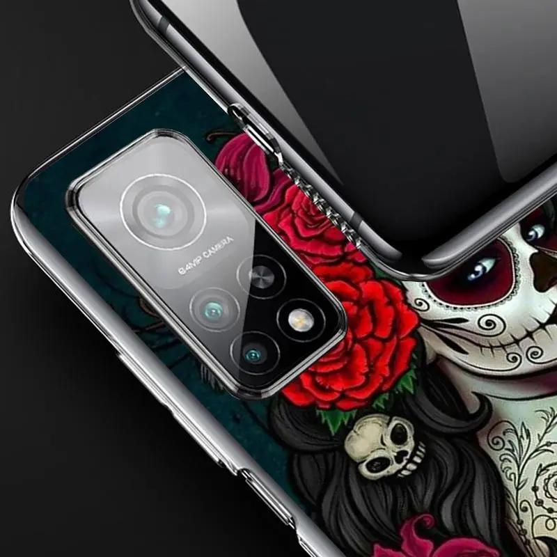 Фото Чехол для телефона с изображением красивой розы, черепа для Xiaomi Redmi Note 13, 12S, 12, 11S, 11, 11T, 11E, 10S, 10 Pro Plus, 9S, 9, 8T, 8 №2