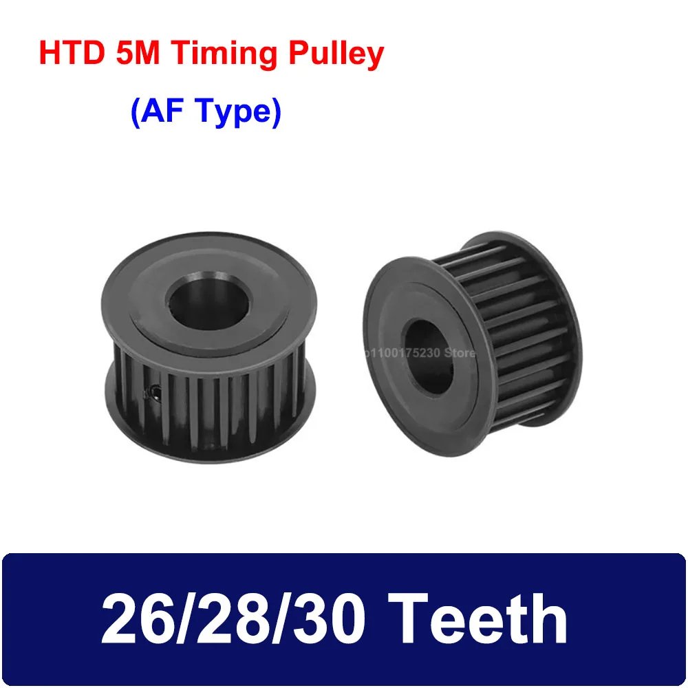 

1PCS HTD 5M Timing Pulley 26/28/30 Teeth Width 16mm 21mm Black Steel Synchronous Belt Wheel Bore 5mm-28mm Gear Pulley
