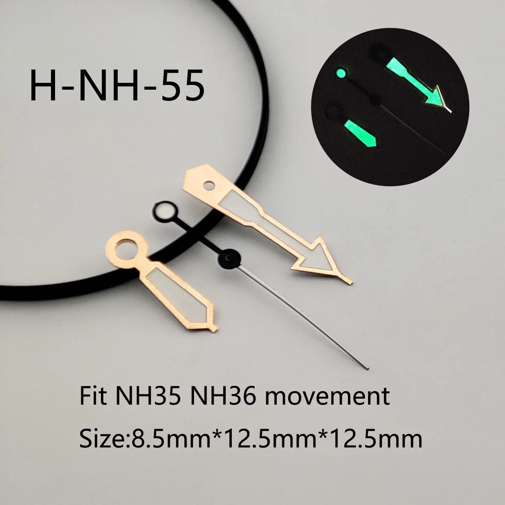 DIY Watch Hands Modified Watches Accessories Green Luminous Hands for Japan NH35/ NH36/ 4R/ 7S Movements