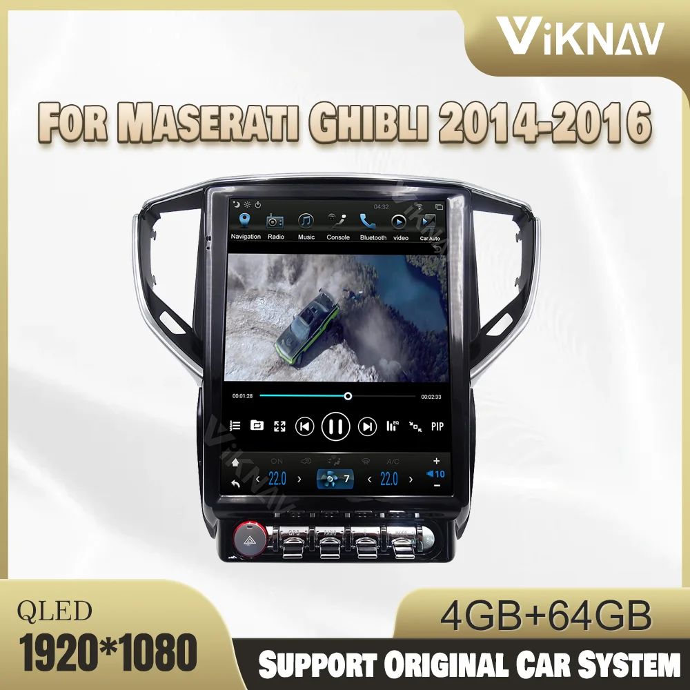 

8-ядерный автомобильный радиоприемник для Maserati ghiсот 2014-2016 HD 1080P, поддержка камеры, Android, навигация заднего вида, GPS, DVD, мультимедиа