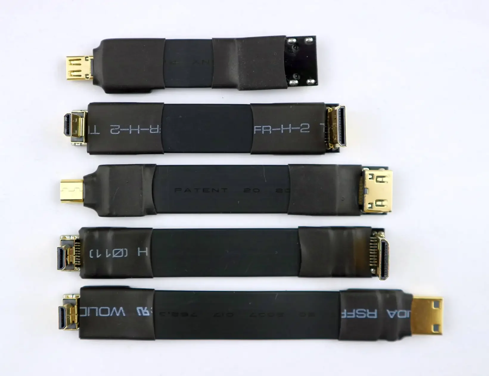 Фото ADT Mini Micro HDMI-кабель 90-градусного колена вверх/вниз, угловой антенный адаптер «папа-мама», супер плоский тонкий шнур для электроники №4