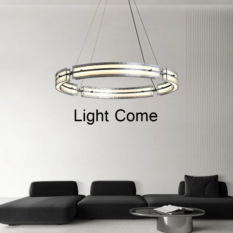 

Новая Минималистичная Высококачественная дизайнерская Потолочная люстра для гостиной, роскошсветильник кольцевая Светодиодная лампа для...