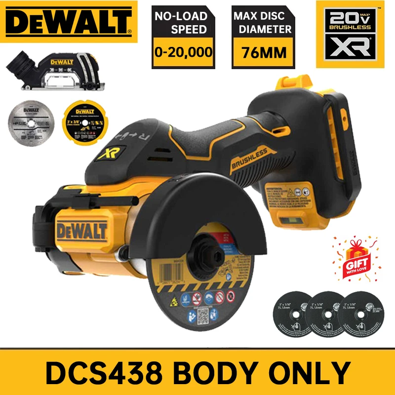 

Dewalt DCS438 Cordless Cut Off Tool 20V XR Brushless Handle Cutting Machine Power Tools DCS438B Mini Rechargeable Electric Saw