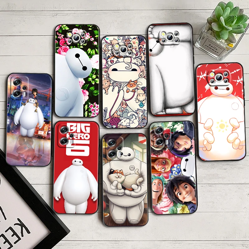 

Big Hero 6 Disney For Xiaomi Poco F5 X5 C55 C50 M5 M4 X4 X3 F3 GT NFC M3 C3 M2 F2 F1 X2 Pro Silicone Black Phone Case Coque Capa