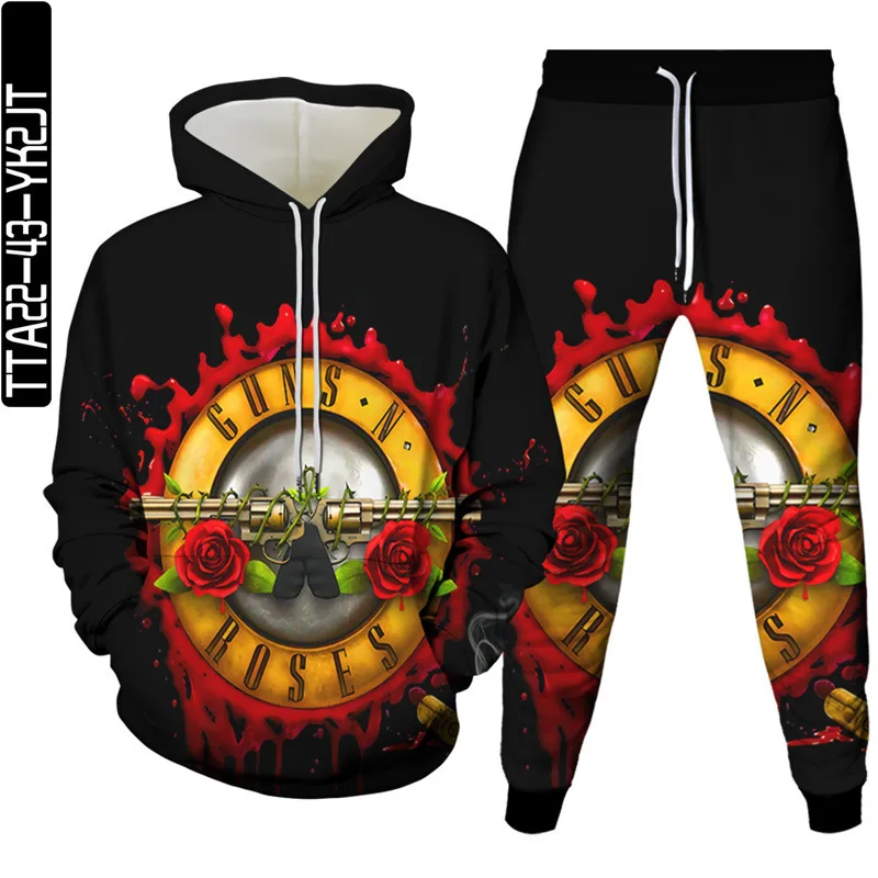 

2021 Autumn and Winter Men's Suits European and American Trend Printing Suits Men's and Women's Sports Running Hooded Sweater