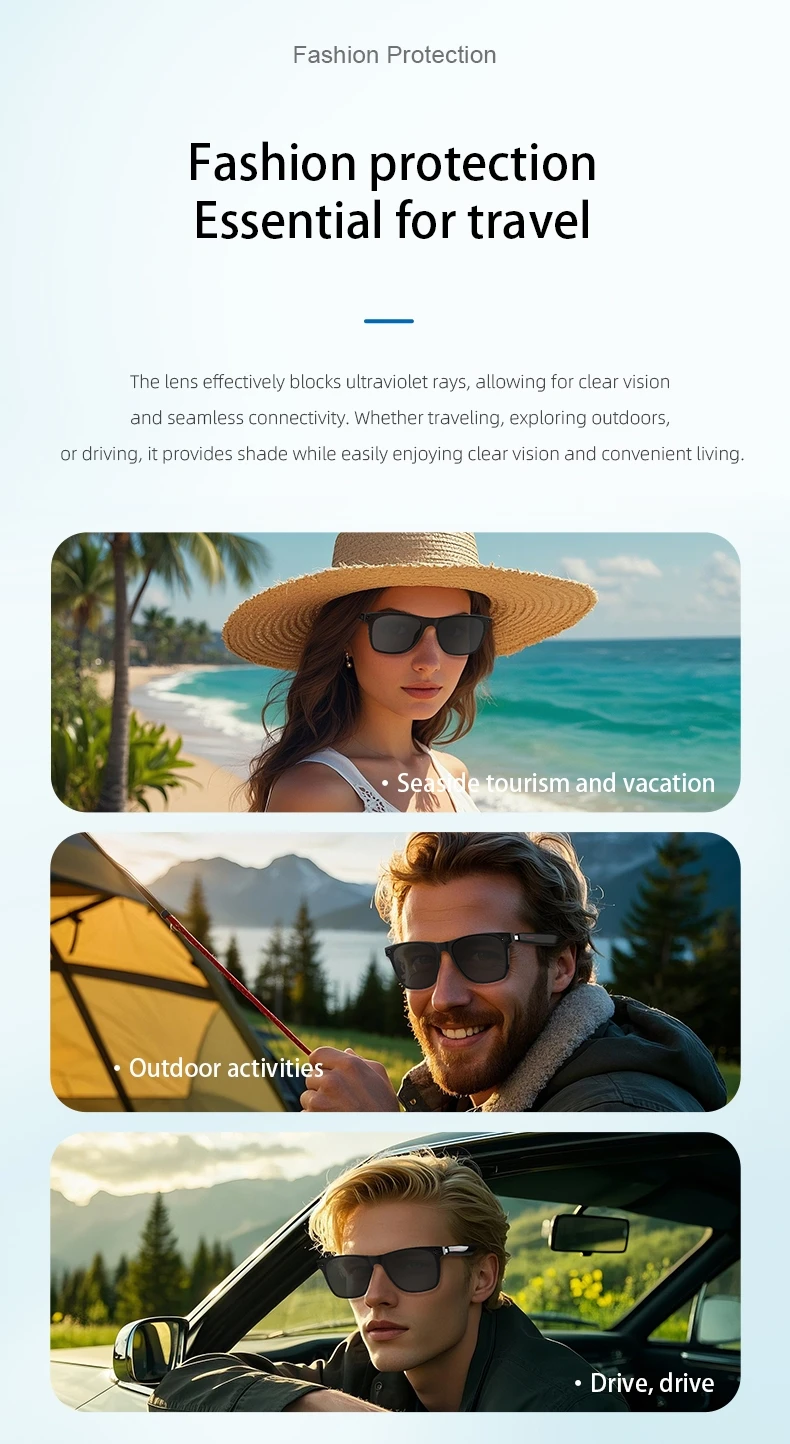 Водонепроницаемые линзы с Bluetooth-очками: мужские стерео-поляризационные смарт-очки 2025 года (art.: 3920d9df818cd) - 3920d9df818cd