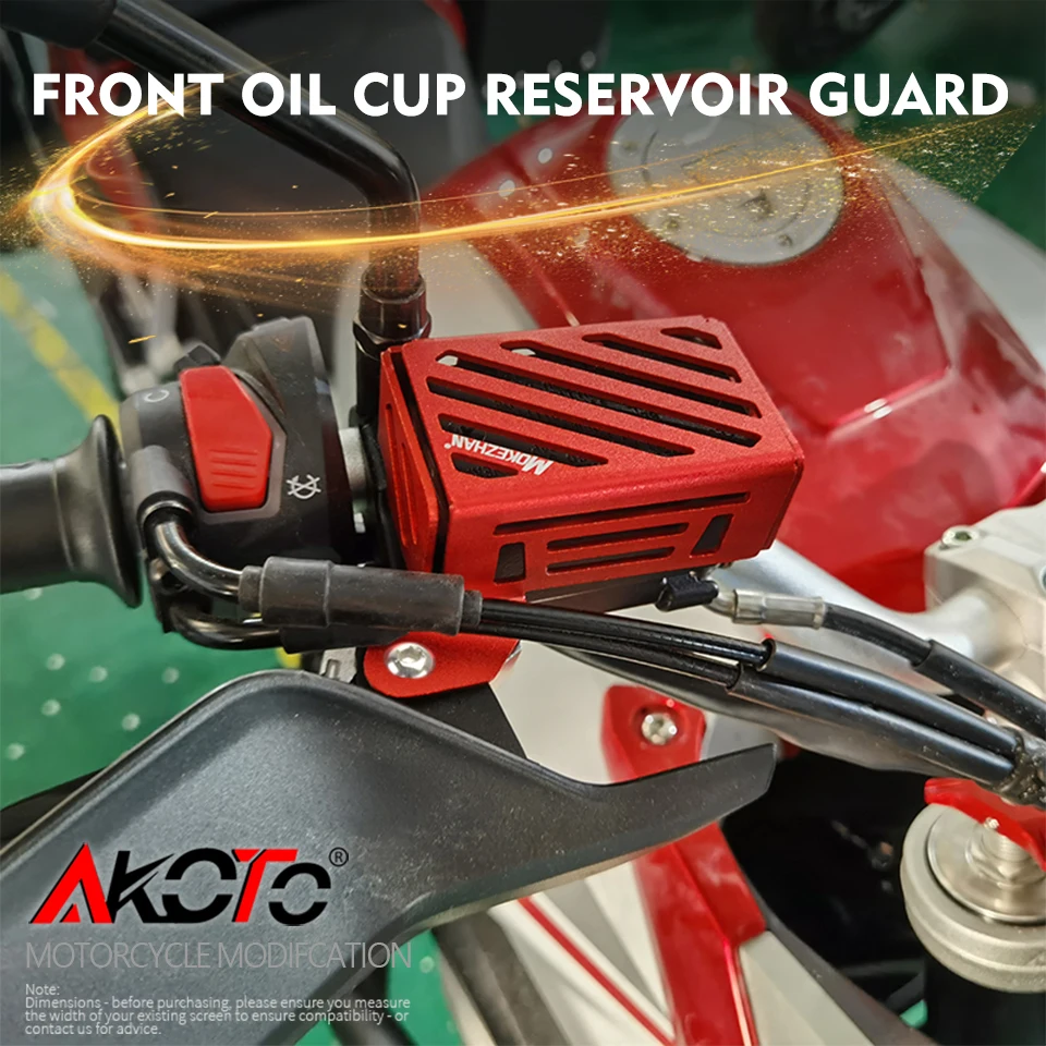 

For COLOVE 500X 525X Macbor MONTANA XR5 RVN TEKKEN 550 KY500X KY525X Brake Fluid Tank Oil Cup Reservoir Guard Cover Protector