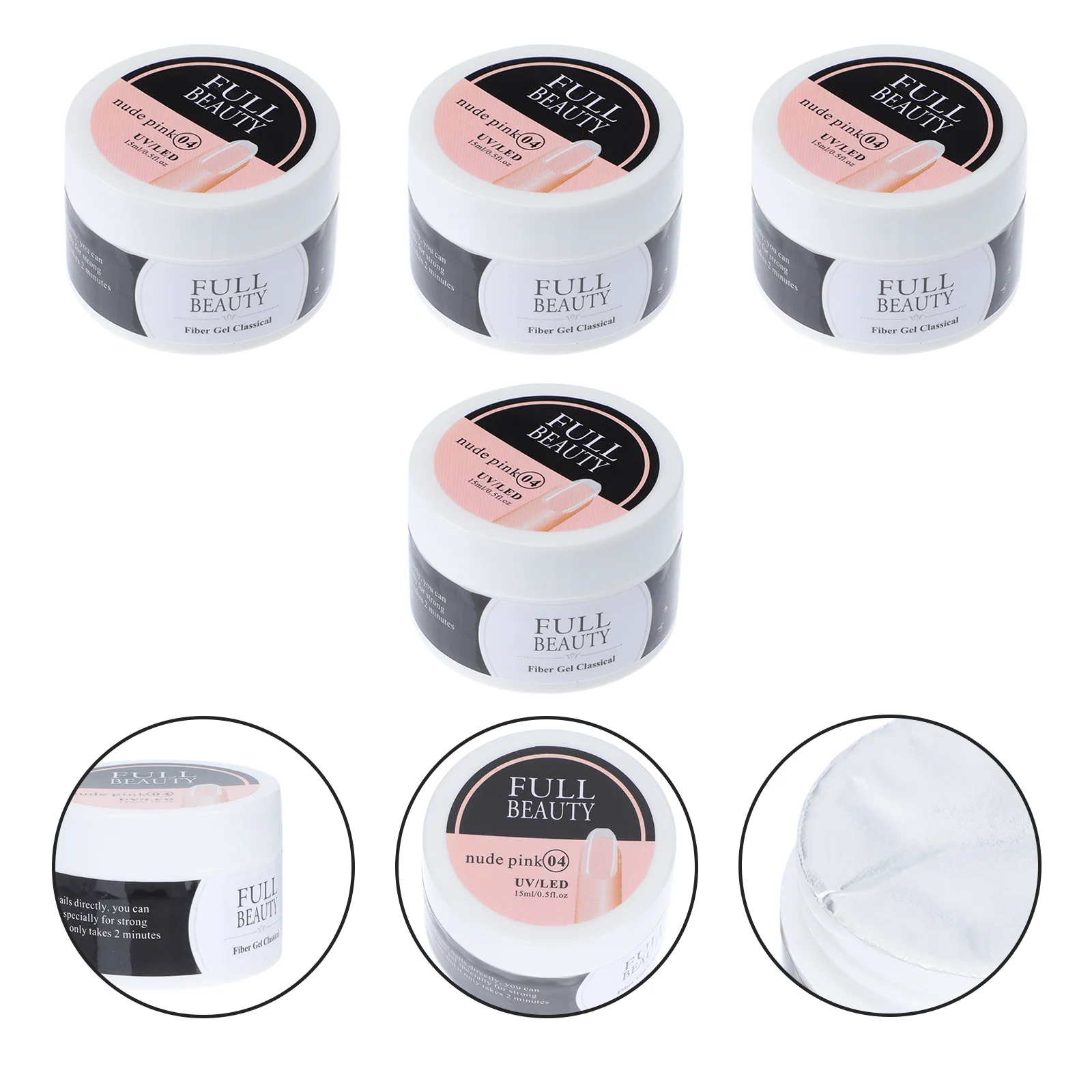 

Nail Extension: 4 Boxes Manicure Nail DIY Home Salon Nail Supplies 15ml