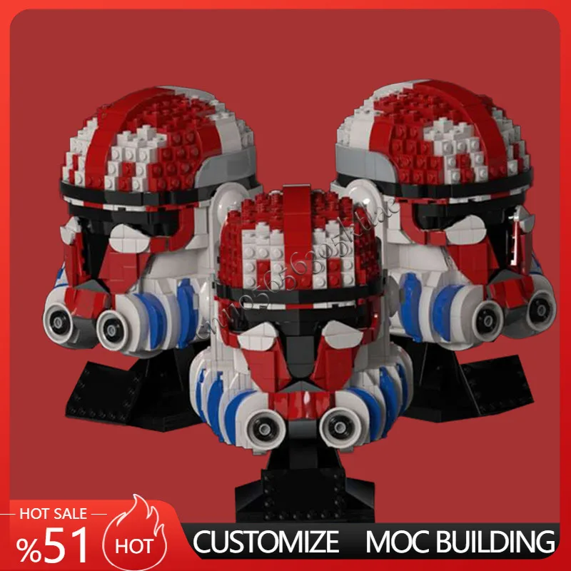 Фото 904 шт. MOC Space Clone, армейская битва, плохая партия, шлем, клон Шак, звезда, фильм, окончательная коллекция, сборка, головоломка, детский день рождения №1