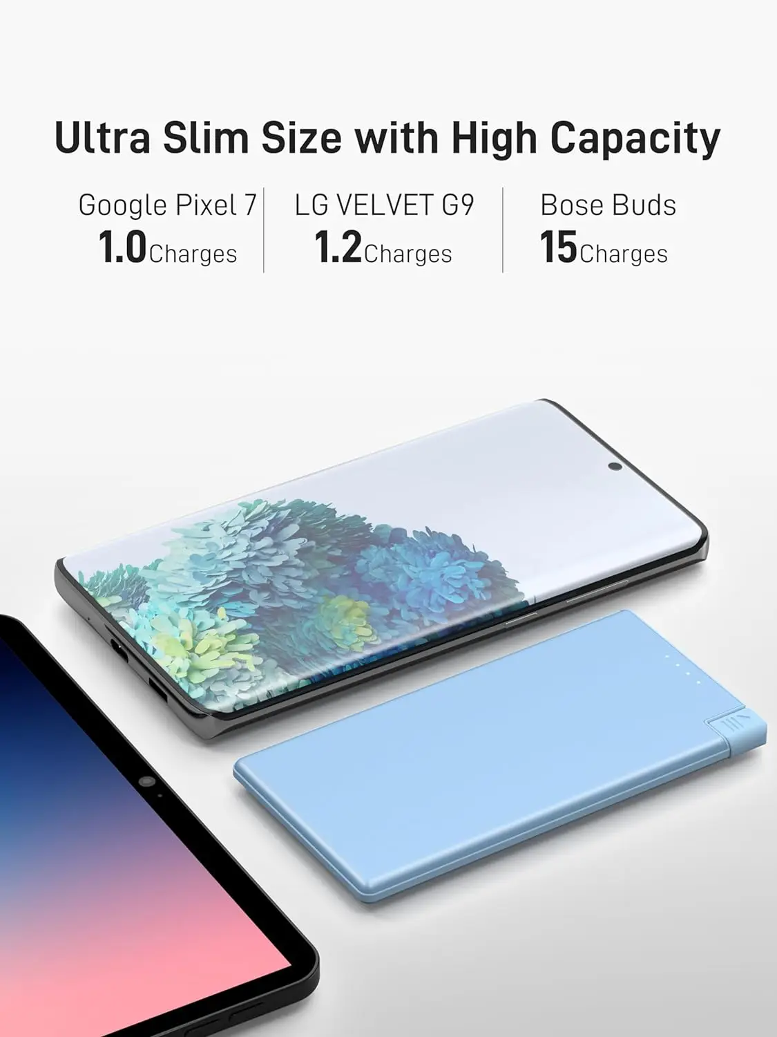 Auskang 5000 мАч USB C портативное зарядное устройство со встроенным кабелем для